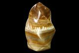 Polished, Brown Calcite Flame - Madagascar #149630-1